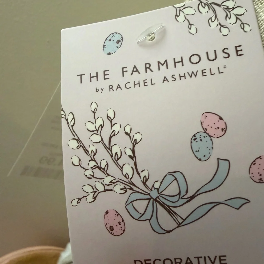 The Farmhouse by Rachel Ashwell Easter Bunny Rabbit Throw Pillow